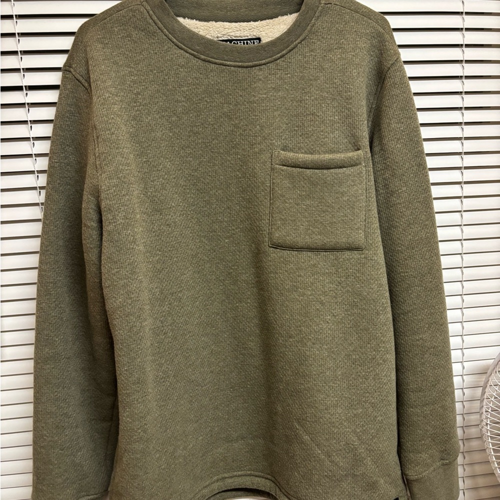 Olive Green Crew Neck Sweater